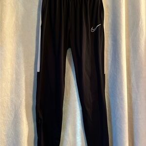 Nike Black Track Pants with White Swoosh